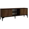 Meuble TV en bois "Erem" - 180 x 40 x 45 cm - NoyerNoir