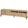 Meuble TV en bois "Ross" - 180 x 35 x 52 cm - Chêne