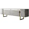 Meuble TV en bois "Yildiz" - 180 x 30 x 50 cm - TravertinOr