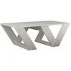 Table basse en bois "Pipra" - 110 x 60 x 40 cm - Blanc