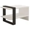 Table basse en bois "Funda" - 80 x 55 x 35 cm - Anthracite Blanc