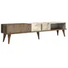 Meuble TV en bois "Milan" - 180 x 35 x 40 cm - NoyerBlanc