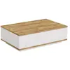 Table basse en bois "FR14" - 90 x 60 x 28 cm - Pin atlantique Blanc