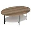 Table basse en bois "Elis" - 90 x 60 x 36 cm - Chêne Blanc