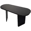 Table basse en bois "Ovalis" - 130 x 65 x 40 cm - Bois Noir