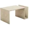 Table basse en bois "Memo" - 86 x 50 x 32 cm - Travertin