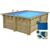 Piscine bois rectangle " Caimans 140  " - 4.10 x 3.00 x 1.39  m + Bâch...