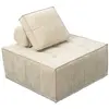 Chauffeuse en tissu texturé "Velluto" - 96 x 100 x 89 cm - Beige