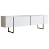 Meuble TV en bois "Luxe" - 180 x 30 x 50 cm - Or blanc