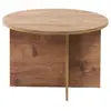 Table basse en bois "Soleil" - 90 x 90 x 40 cm - Pin atlantique