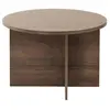 Table basse en bois "Soleil" - 90 x 90 x 40 cm - Noyer