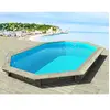 Piscine bois " Brazilia 144 "  5.86 x 3.86 x 1.44 m