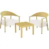 Salon de jardin en plastique "Céora" - 2 places - Jaune