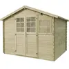 Abri de jardin en bois traité autoclave "Belmont" - 12.53 m² - 34 mm
