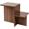 Table basse en bois "Harmony" - 80 x 40 x 40 cm - Noyer