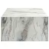 Table basse en bois "Prizma" - 90 x 90 x 35 cm - Marbre Freesia