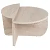 Table basse en bois "Orion" - 90 x 60 x 30 cm - Travertin
