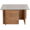 Table basse en bois "Vetrino" - 105 x 65 x 40 cm - Pin atlantique