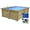 Piscine bois rectangle " Maldives  " - 3.20 x 3.20 x 1.24  m + Bâche à...
