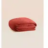 Housse de couette 260x240 cm - Gaze de coton - Orange - Douce et gaufr...