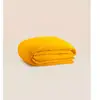 Housse de couette 240x220 cm - Gaze de coton - Jaune - Douce et gaufré...