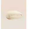 Housse de couette 140x200 cm - Gaze de coton - Blanc - Douce et gaufré...