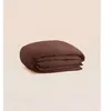 Housse de couette 140x200 cm - Gaze de coton - Marron - Douce et gaufr...