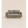 Canapé 3 places - Tissu Gris - Design et confortable - Fabriqué en Fra...
