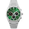 PIERRE LANNIER Montre Homme COPILOTE Argenté Cadran Vert Bracelet Acier Argenté 24 MM