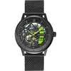 Montre Pierre Lannier  Montre Homme PADDOCK Vert Acier milanais Noir