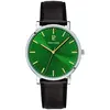 PIERRE LANNIER Montre Homme ESSENTIAL Cadran Vert Bracelet Cuir Brun