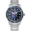 Montre Homme ÉLYSÉE Argenté Cadran Bleu Bracelet Acier Argenté 22 MM