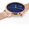 Montre Pierre Lannier  Montre Femme ELARA Bleu Acier milanais Doré-rose