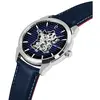 Montre Pierre Lannier  Montre Homme MONARCK Bleu Cuir Bleu