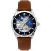 Montre Pierre Lannier  Montre Homme MONARCK Bleu Cuir Brun