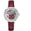 Montre Pierre Lannier  Montre Femme CATHEDRALE Argenté Cuir Bordeaux