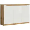 Petits meubles Buffet 3 portes stratifiés blanc et bois