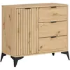 Petits meubles Buffet 1 porte 3 tiroirs stratifiés beige