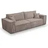Petits meubles Canapé convertible 4 places stratifiés taupe
