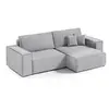 Petits meubles Canapé d'angle réversible convertible 3 places bois de pin gris