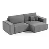 Petits meubles Canapé d'angle réversible convertible 3 places bois de pin gris