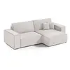 Petits meubles Canapé d'angle réversible convertible 3 places bois de pin blanc