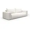 Petits meubles Canapé convertible 3 places coffre bois de pin blanc cassé