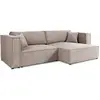 Petits meubles Canapé d'angle réversible convertible 3 places bois de pin taupe