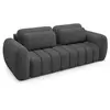 Canapé 3 places Petits-meubles - Cesar - 266 x 110 x 95cm - Gris foncé