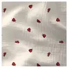 Tissu double gaze coccinelles vendu par 50 cm(...) - 0 Ecru
