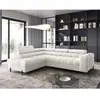 Bestmobilier Elisa - canapé d'angle gauche 5 places convertible avec coffre et têtières réglables en tissu bouclette