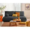 Bestmobilier Bowie - canapé 3 places convertible coffre + coussin rond inclus en tissu texturé