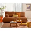 Bestmobilier Bowie - canapé 3 places convertible coffre + coussin rond inclus en tissu texturé