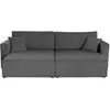 Bestmobilier Topaze - Canapé droit 4 places avec double méridienne - assise profonde - en velours côtelé